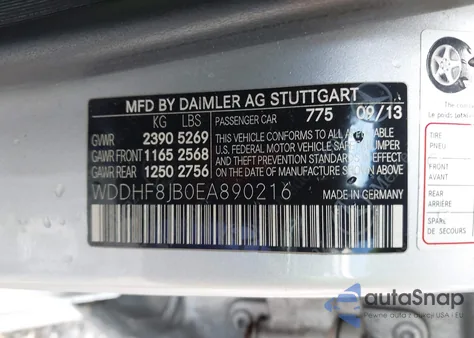 2014 Mercedes-Benz E 350 4Matic from USA, damaged, VIN WDDHF8JB0EA890216